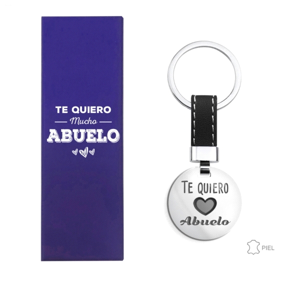 LLAVERO ABUELO ACERO 80 X 30 MM.