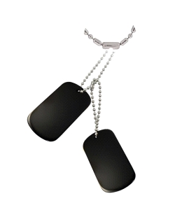 COLLAR 2 PLACAS MILITARES ACERO 60 CM.
