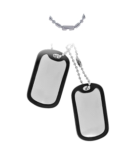COLLAR 2 PLACAS MILITARES ACERO 60 CM.