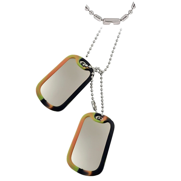 COLLAR PLACAS MILITAR ACERO LARGO 60 CM.