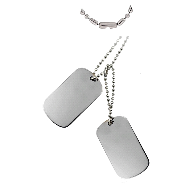 COLLAR PLACAS MILITARES ACERO 60 CM.