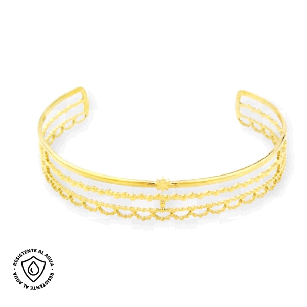 PULSERA ACERO INOXIDABLE CHAPADO 16 MM.                                                             