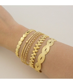 PULSERA ACERO INOXIDABLE CHAPADO 16 MM.