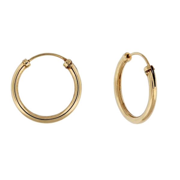 PENDIENTE CRIOLLA ORO 18 KTES. 2 X 14 MM                                                            