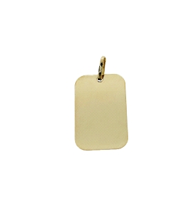 PLACA BRILLO RECTANGULAR ORO 18 KTES.                                                               