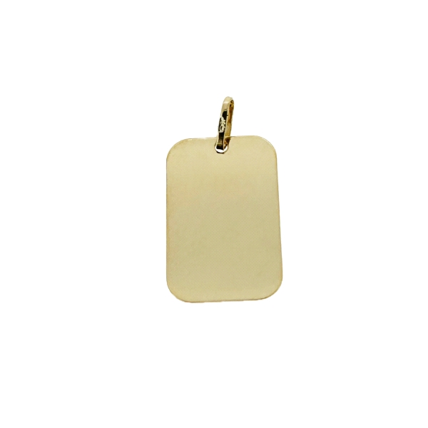PLACA BRILLO RECTANGULAR ORO 18 KTES.                                                               