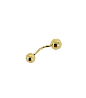 PIERCING OMBLIGO BOLAS BRILLO ORO 18 KTE                                                            