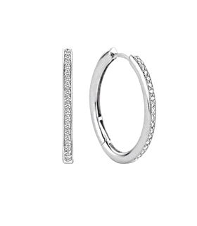 PENDIENTE CRIOLLA UNISEX PLATA 1ª LEY 25                                                            