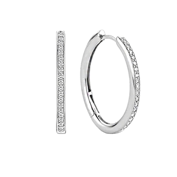 PENDIENTE CRIOLLA UNISEX PLATA 1ª LEY 25                                                            