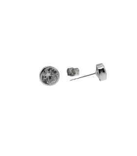 PENDIENTES CHATON PLATA 1ª LEY 5.50 MM.                                                             