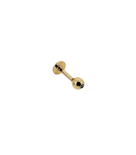 PIERCING LABIO ORO 18 KTES. BOLA 3,5 MM. CIRCONITA