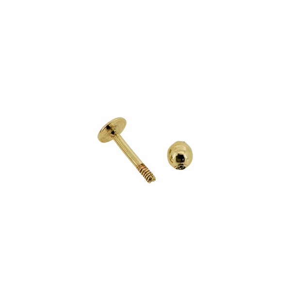 PIERCING LABIO ORO 18 KTES. BOLA 3,5 MM. CIRCONITA