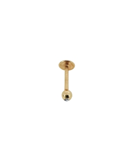 PIERCING LABIO ORO 18 KTES. BOLA 3 MM. CIRCONITA