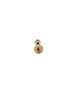 PIERCING LABIO ORO 18 KTES. BOLA 3 MM. CIRCONITA