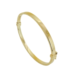 PULSERA RIGIDA BRILLO PLATA 1ª LEY CHAPA                                                            