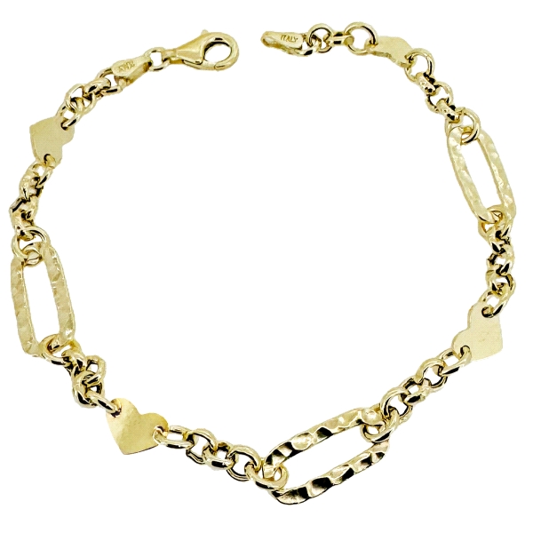 PULSERA  4 CORAZON ENAMORADOS PLATA 1ª L                                                            