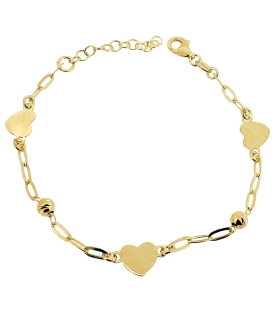 PULSERA  3 CORAZON ENAMORADOS PLATA 1ª L                                                            
