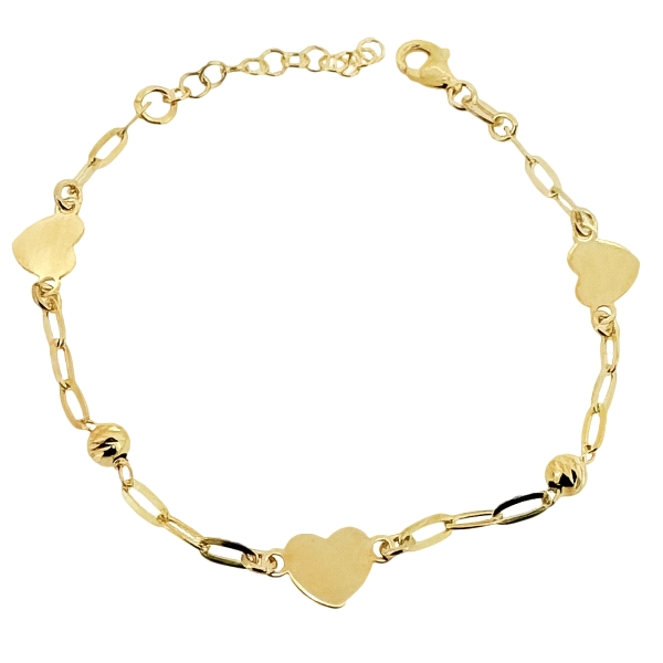 PULSERA  3 CORAZON ENAMORADOS PLATA 1ª L                                                            