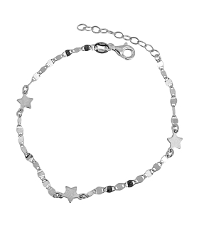 PULSERA ESTRELLAS PLATA 1ª LEY RODIADA                                                              