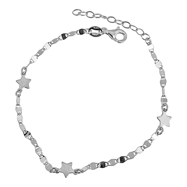 PULSERA ESTRELLAS PLATA 1ª LEY RODIADA                                                              