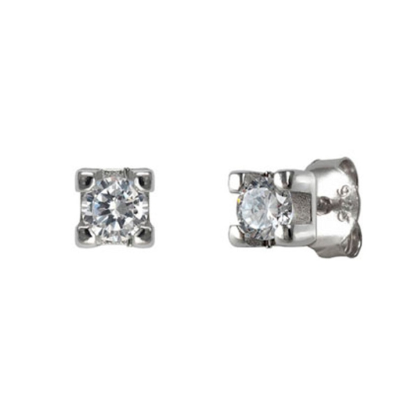 PENDIENTES UNISEX PLATA 1ª LEY 4.75 X 4.75 MM.