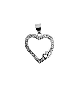 COLGANTE CORAZON PLATA 1ª LEY RODIADA 17                                                            