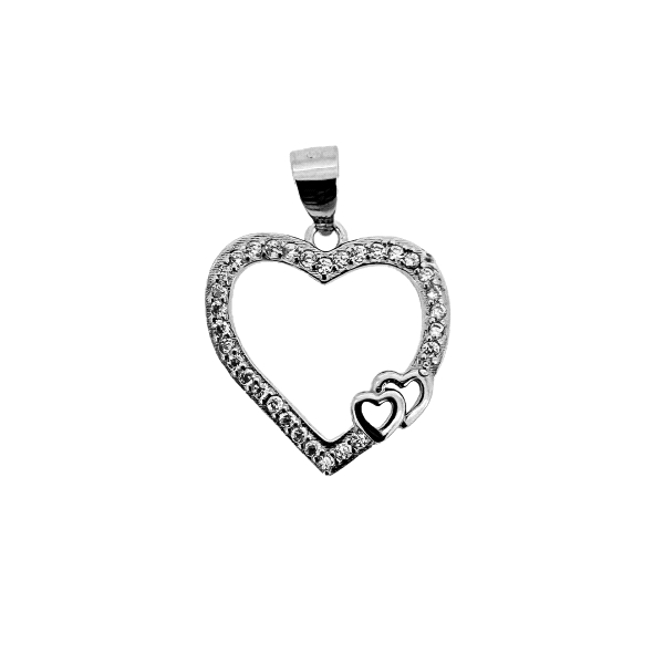 COLGANTE CORAZON PLATA 1ª LEY RODIADA 17                                                            