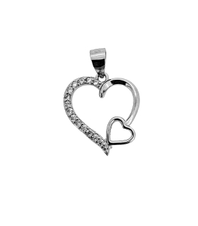 COLGANTE CORAZON PLATA 1ª LEY RODIADA 17                                                            