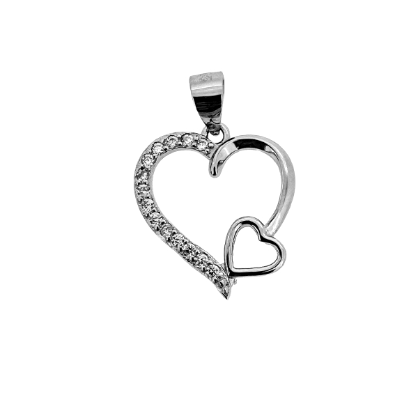 COLGANTE CORAZON PLATA 1ª LEY RODIADA 17                                                            