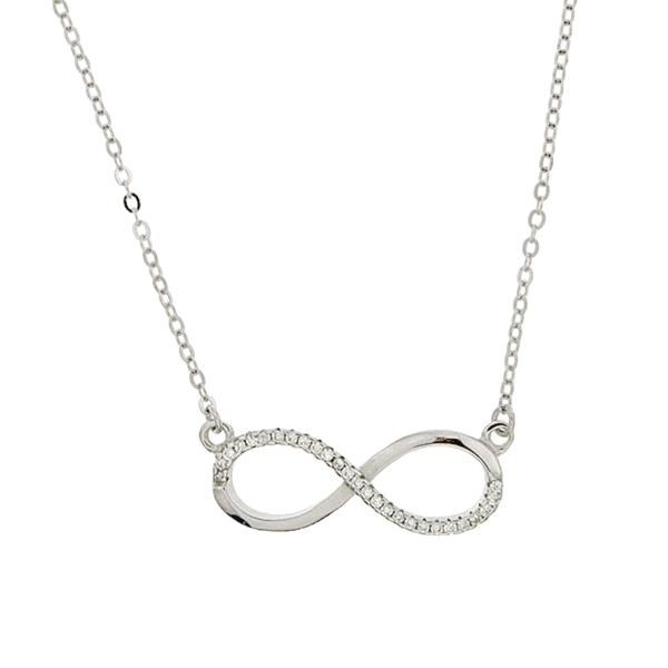 COLLAR INFINITO PLATA 1ª LEY RODIADO 40                                                             