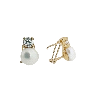 PENDIENTES CLASICOS TU Y YO ORO BLANCO 1                                                            