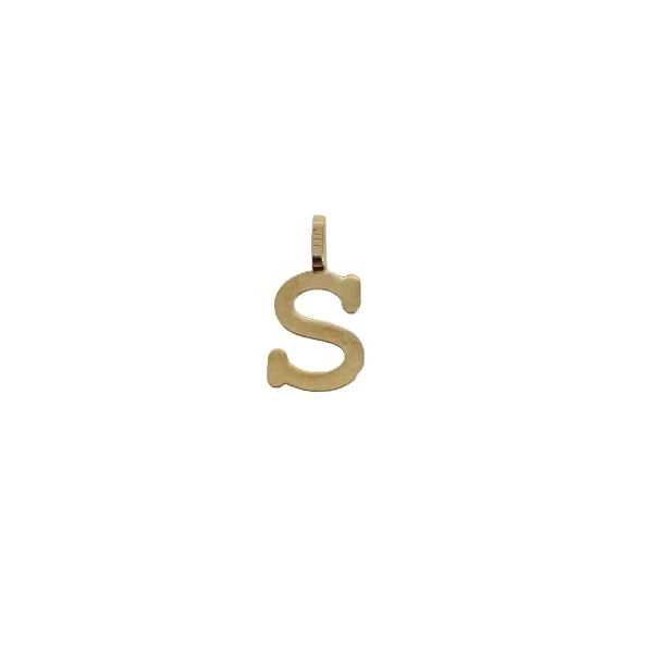 COLGANTE LETRA S ORO 18 KTES. 8 X 6 MM                                                              