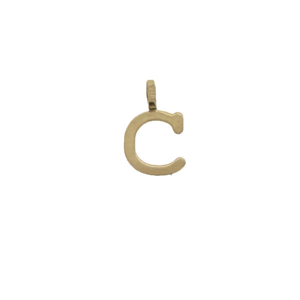 COLGANTE LETRA C ORO 18 KTES. 8 X 7 MM                                                              