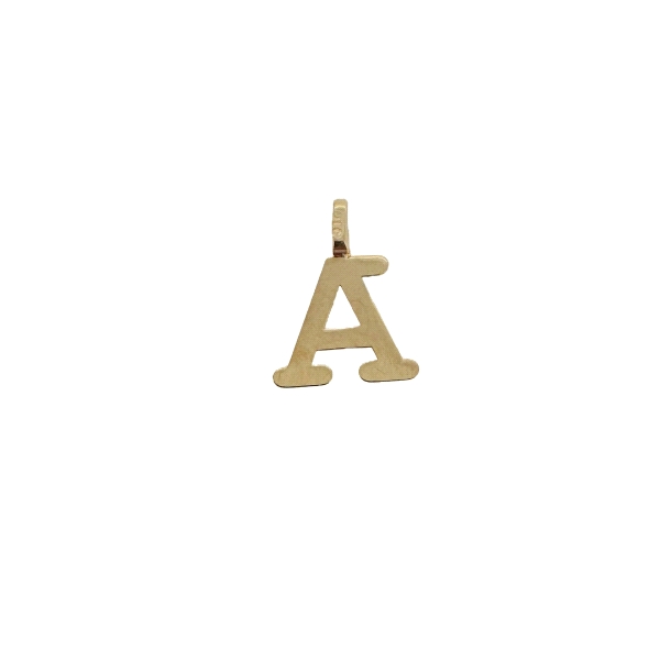 COLGANTE LETRA A ORO 18 KTES. 8 X 8.50 M