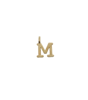 COLGANTE LETRA M ORO 18 KTES. 8 X 8.50 M
