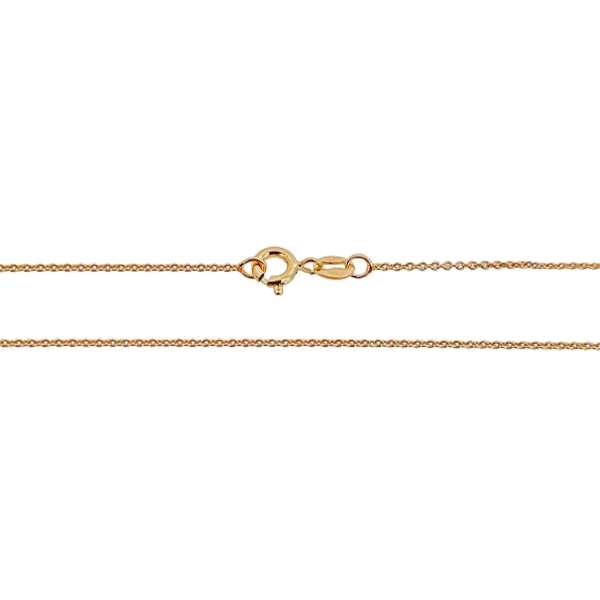 COLLAR CADENA FORZADA DIAMANTADA PLATA 1ª LEY CHAPADA ORO 45 CM.