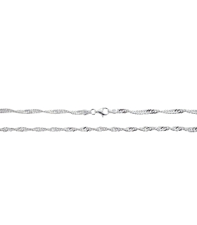 COLLAR CADENA SINGAPUR PLATA 1ª LEY 45 C                                                            