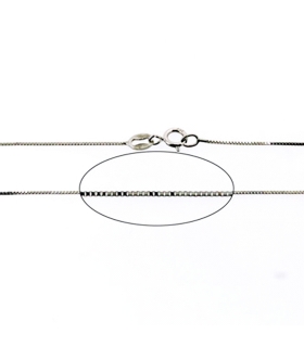 COLLAR CADENA VENECIANA PLATA 1ª LEY RODIADA 40 CM.