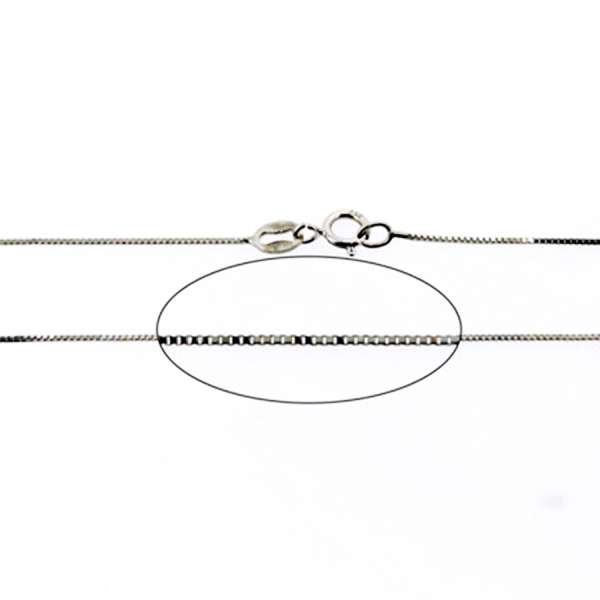 COLLAR CADENA VENECIANA PLATA 1ª LEY RODIADA 45 CM.