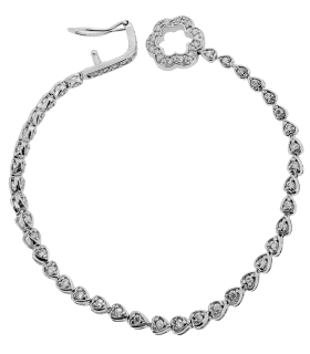 PULS. RIVIER ZIR. FLOR PLATA 925 MIL.                                                               