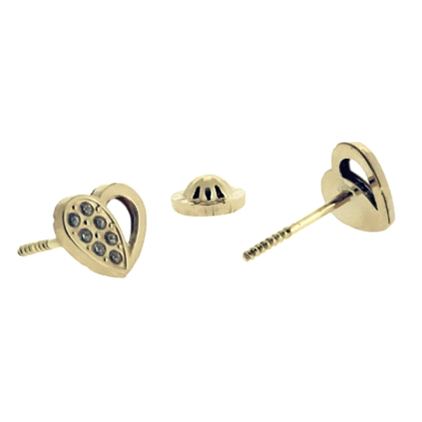 PENDIENTES CORAZON ORO 18 KTES. 5.50 X 6                                                            
