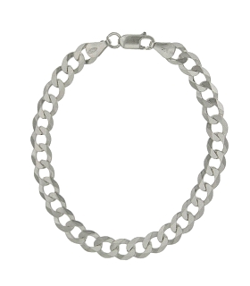 PULSERA CADENA BARBADA PLATA 1ª LEY 22 C                                                            