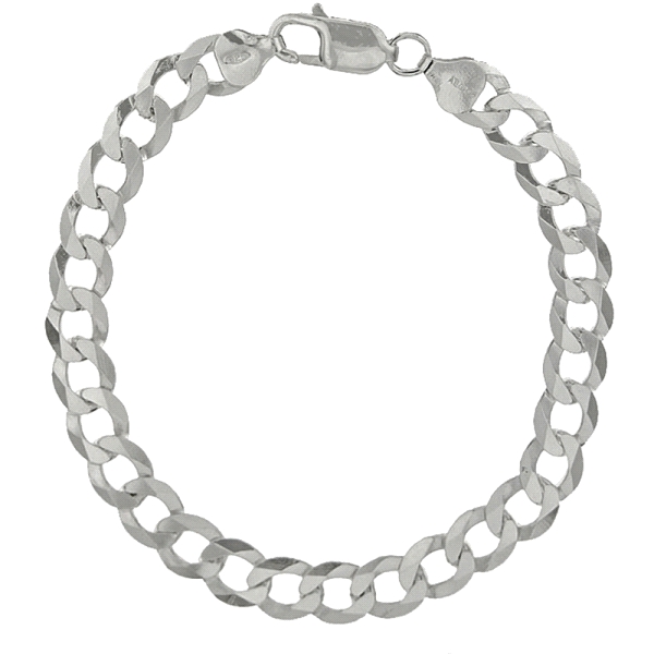 PULSERA CADENA BARBADA MACIZA PLATA 1ª L                                                            