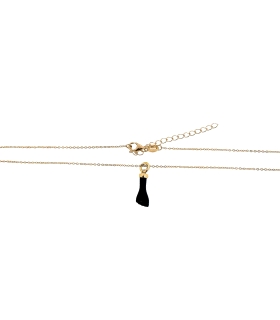 COLLAR HIGA NEGRA PLATA 1ª LEY CHAPADA 4                                                            