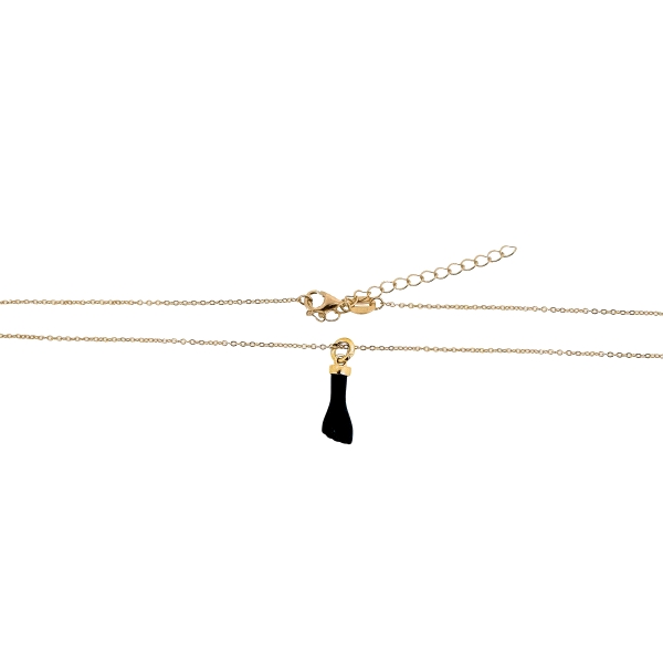 COLLAR HIGA NEGRA PLATA 1ª LEY CHAPADA 4                                                            