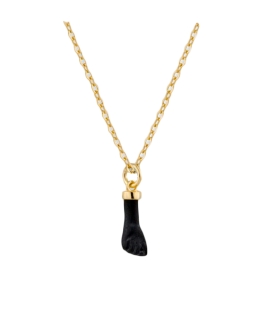 COLLAR HIGA NEGRA PLATA 1ª LEY CHAPADA 40 + 4 CM.