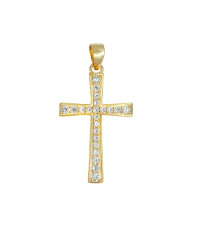 COLGANTE CRUZ SIN CRISTO PLATA 1ª LEY 27                                                            