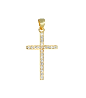 COLGANTE CRUZ SIN CRISTO PLATA 1ª LEY 27                                                            