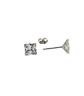 PENDIENTES UNISEX GARRA ORO BLANCO 18 KT                                                            
