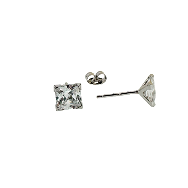 PENDIENTES UNISEX GARRA ORO BLANCO 18 KT                                                            